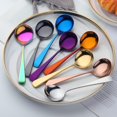thumbnail image 4 of Broth Round Spoon Set, 8-Piece Reusable Stainless Steel Dinner Table Cereal Soup Spoon, Camping Ramen Spoons, 4 of 8