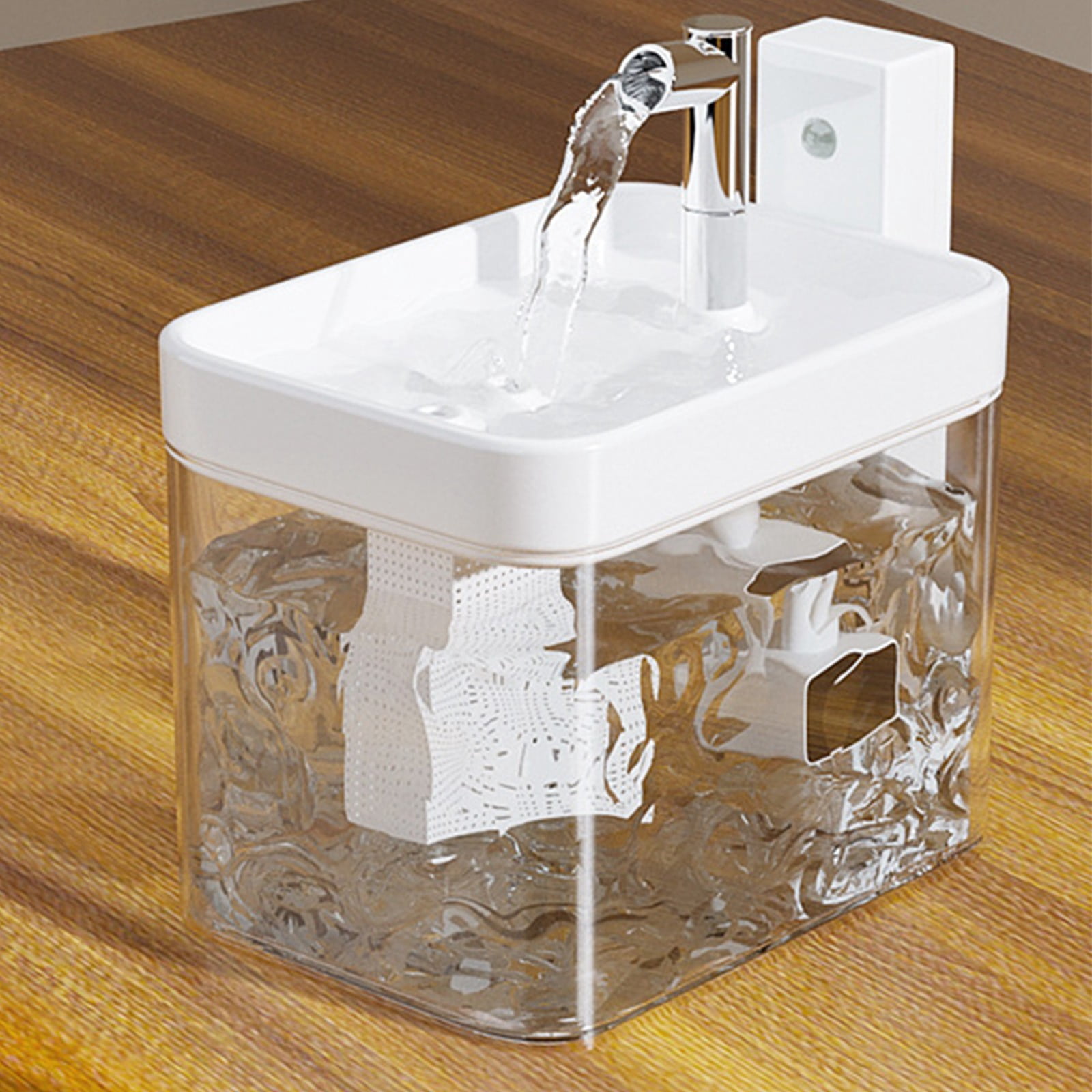 Smart Automatic Cat Water Fountain Quiet Circulation Drinking Dispenser Large Capacity Filtration System Sensor Activated Pet Hydration Bowl Easy Clean Fresh Water Supply