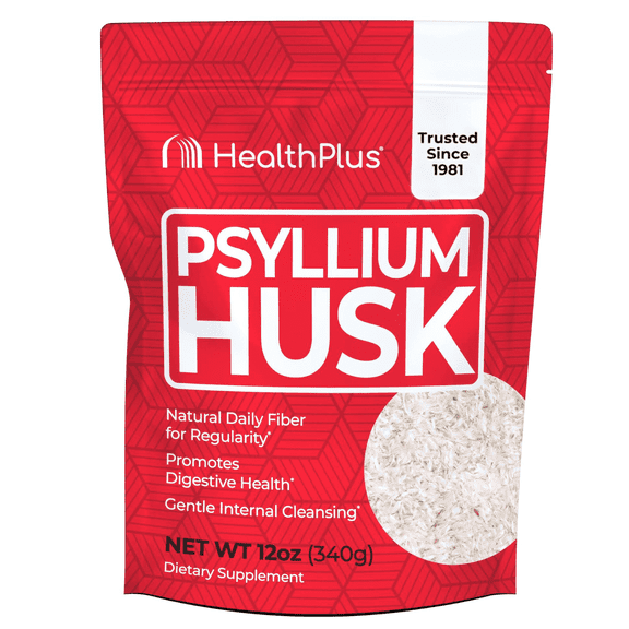 Health Plus Pure Psyllium Husk - 12 Oz