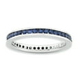 thumbnail image 1 of Sterling Silver Stackable Expressions Polished Created Sapphire Ring Size 5, 1 of 3