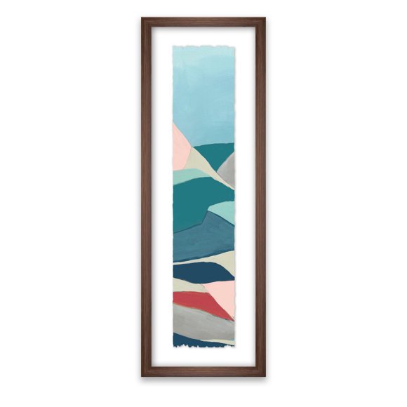 Artissimo Designs Geoscape III, papier encadré, impression sur verre, 9 x 26 po x 1,18 d