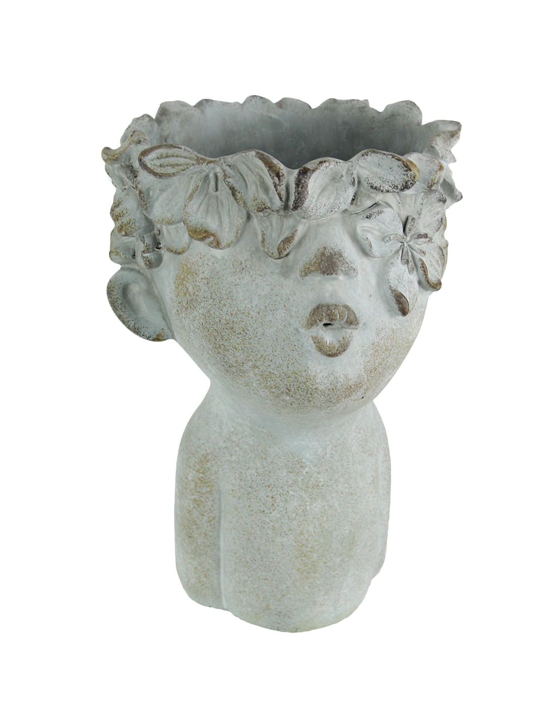 Pucker Up Kissing Face Weathered Finish Concrete Head Planter - Walmart.com...
