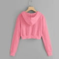 thumbnail image 4 of NMMUED Gym Hoodie, Womens Hoodies Pullover, Cropped Sweatshirt, Fall Outfits for Women, Plain Hoodies, Pink S, 4 of 4