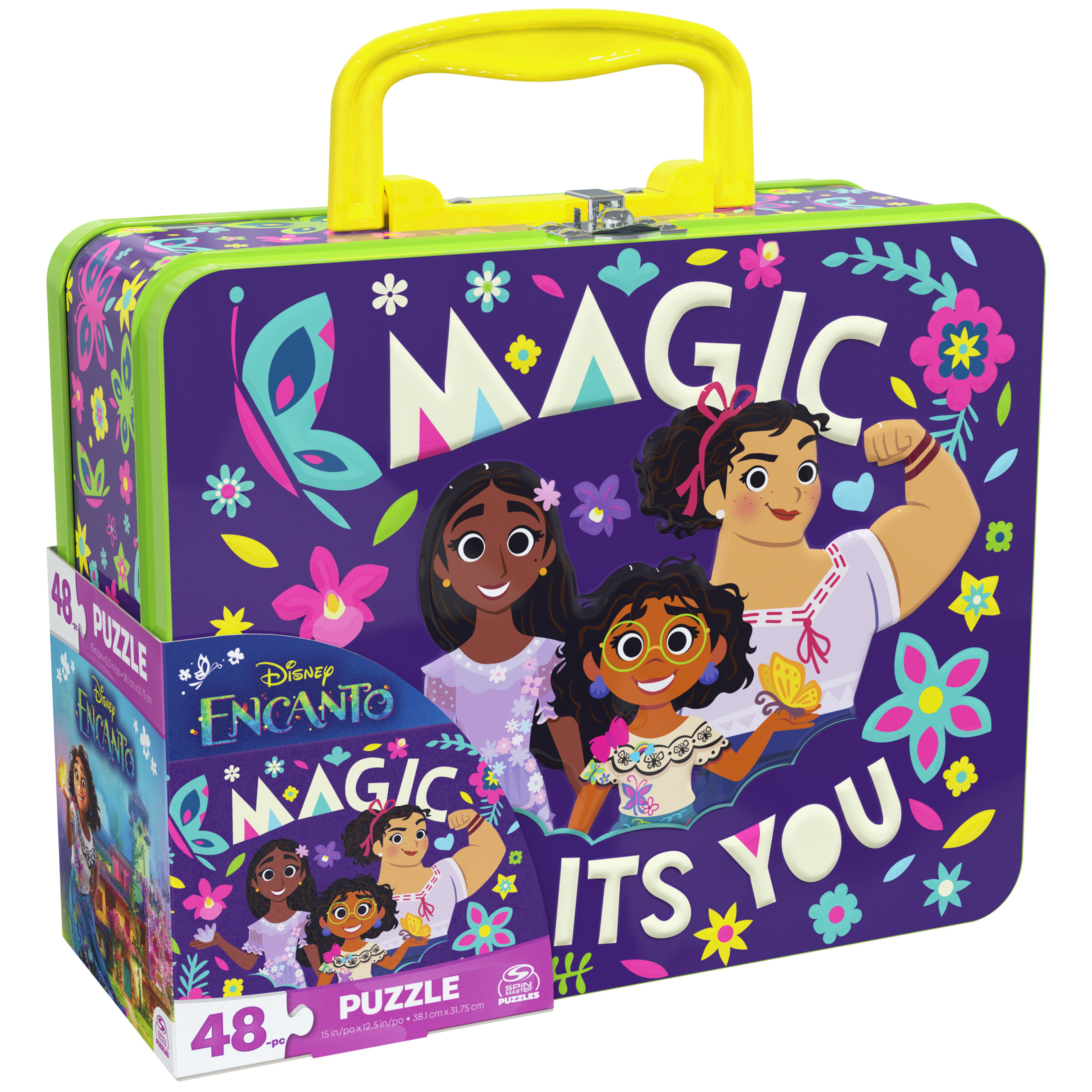 Disney Princess 48pc Puzzle Tin - Lunch Tin Box ( 7.75 x 6.50 x 3.25)