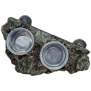 Komodo Magnetic Dual Feeding Ledge for Reptile or Amphibians, Terrarium or Vivarium Tank Décor