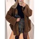 thumbnail image 5 of Abrigos de Invierno para Mujer, de Larga, con Botones, Chaquetas de Forro Suave, Ropa de Abrigo, Moda de Otoño Marrón S, 5 of 9