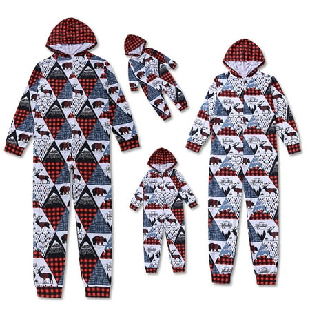 

jsaierl Family Matching Christmas Pajamas Set Long Sleeve Top and Pants PJs 2 Piece Sleepwear Outfits Xmas Gift Loungewear Suit