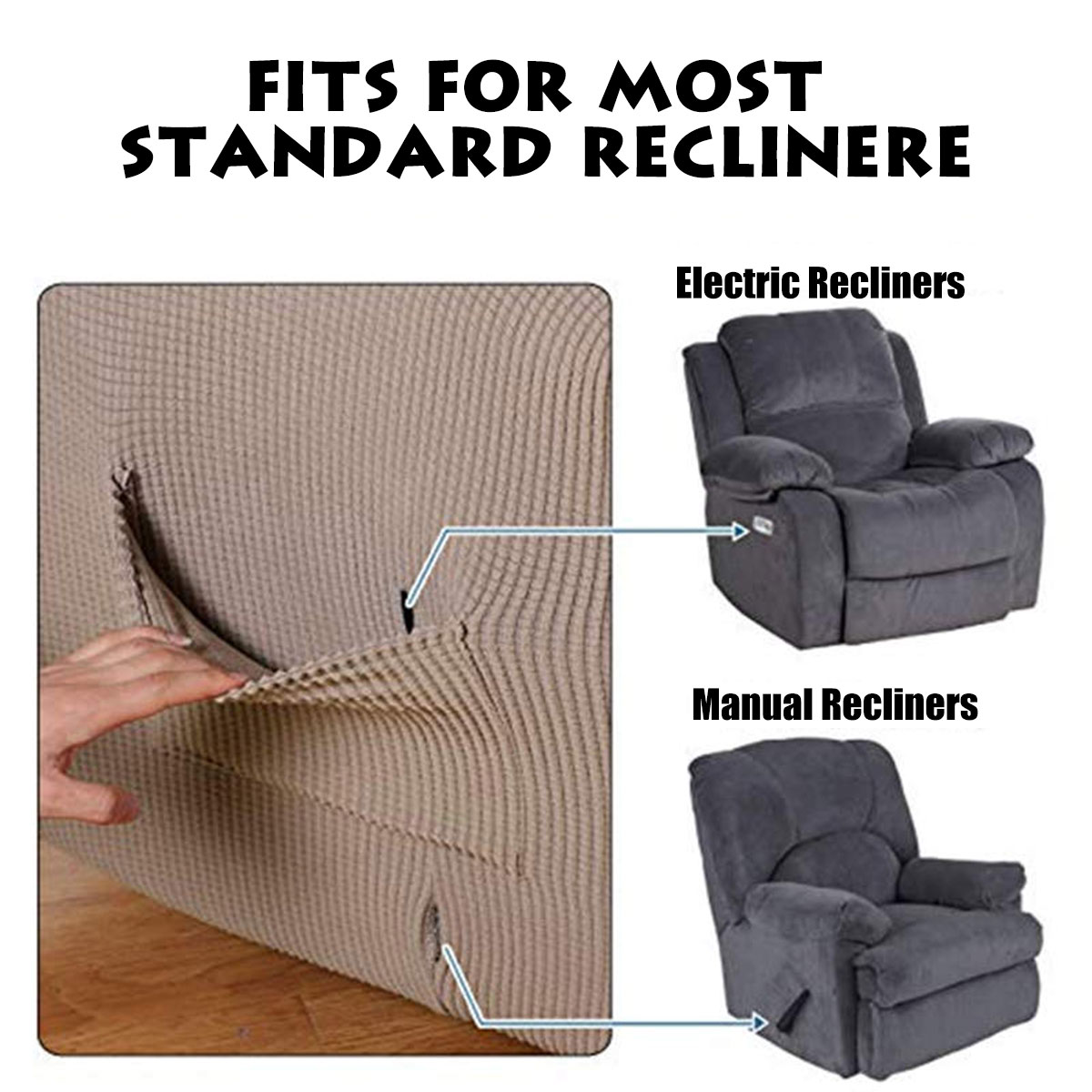 Seater Stretch Sofa Couch Covers Protector Slip Recliner Lounge Waterproof