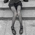 thumbnail image 2 of Gothic Women Black Mesh Fishnet Pantyhose Spider Web Patterned Tights Stockings, 2 of 5
