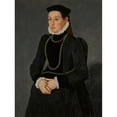 thumbnail image 2 of Nicolas Neufchâtel 15x18 Black Ornate Wood Framed Double Matted Museum Art Print Titled - Portrait of a Lady, Possibly Margaretha Mertha, Wife of Hendrik Pilgram, 2 of 5
