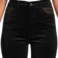 thumbnail image 3 of Mother Women's The Smooth Hustler Metallic Embroidered Velour Wide Kick Flare, 3 of 7