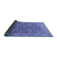 thumbnail image 2 of Ahgly Company Indoor Round Abstract Blue Modern Area Rugs, 5' Round, 2 of 4