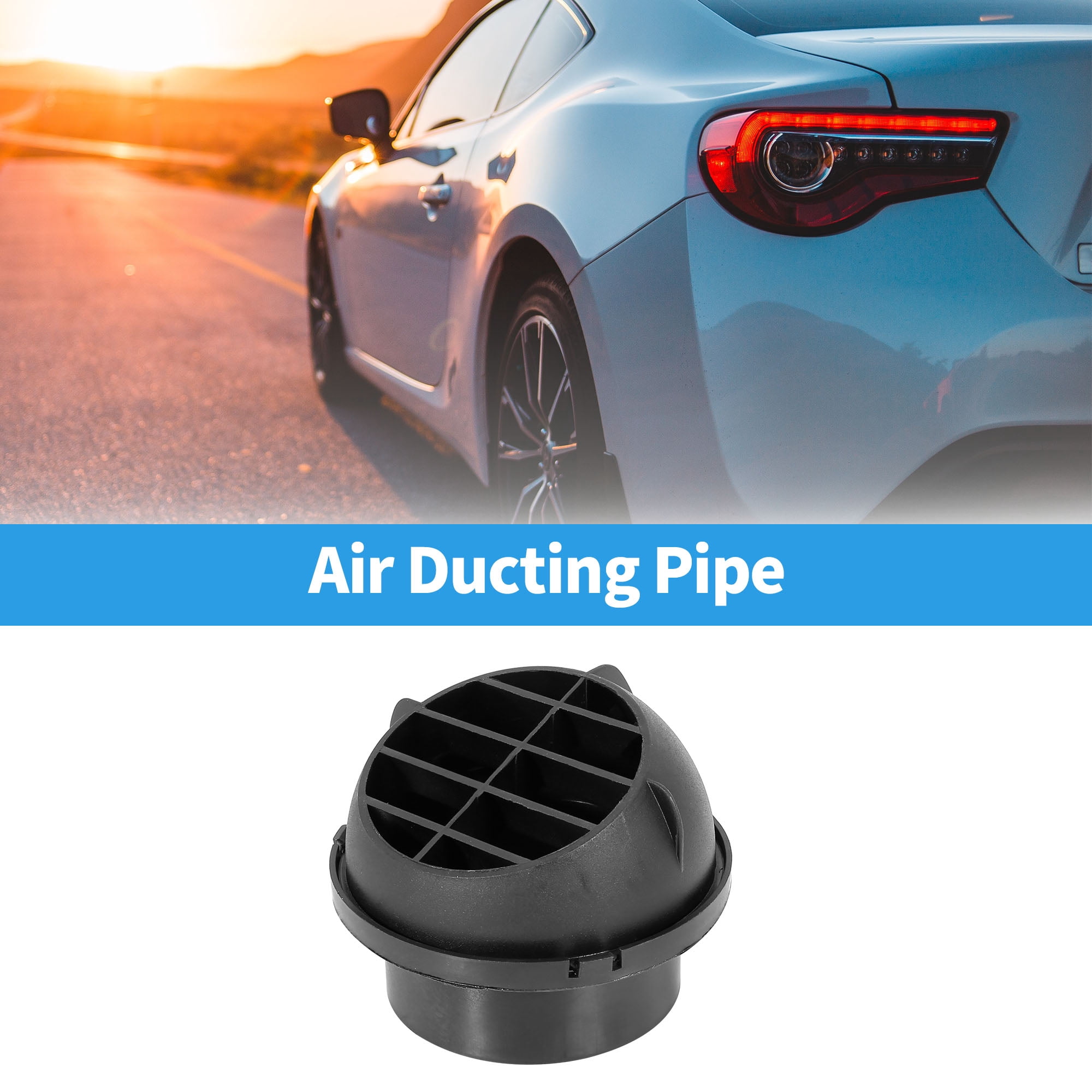 Unique Bargains 75mm Car Heater Ducting Warm Air Vent Outlet Black Universal Fit