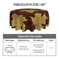 thumbnail image 5 of ZICANCN Round Table Cloths 60 Inch, Fall Leaf Autumn Foliage Golden Table Cover Waterproof Washable Outdoor Picnic Tablecloth, 5 of 8