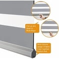 thumbnail image 3 of Cordless Zebra Blinds for Windows Shades (35.5" W x 64" H, Grey) Dual Layer Fabric Light Control for Day and Night Room Darkening Sheer Roller Shades for Home, Bedroom and Office, 3 of 7