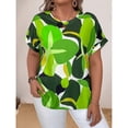 thumbnail image 6 of SOMER Woman Tops Short Sleeve Blouses Casual Printing T Shirts Loose Summer Tops, 6 of 6
