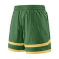 thumbnail image 3 of Men Cargo Shorts Cotton Men's Running Athletic Shorts, Color Black Elastic Waist Drawstring Shorts, Loose Casual Outdoor Hiking Short Pants Green XXL, 3 of 7