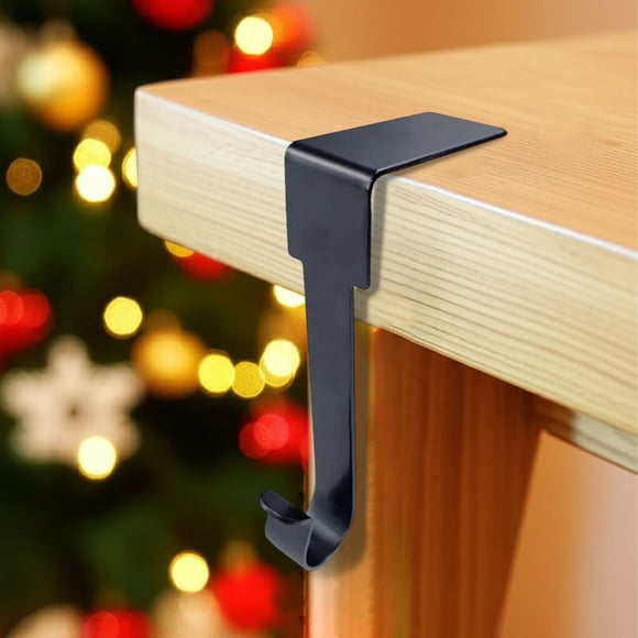 xihome Colgador metlico para coronas navideñas sobre la puerta, ideal para chimenea, chimenea o armario. Tambin sirve como gancho lateral y colgador de acero de 14 pulgadas.