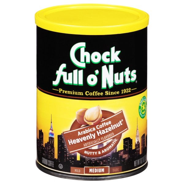 Chock Full o’Nuts Hazelnut Flavored Ground Coffee (10.2 Oz. Can