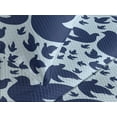 thumbnail image 3 of Ambesonne Birds Print Quilted Coverlet 3 Pcs, Bohemian Silhouettes, King Size, Indigo and Pale Blue, 3 of 4