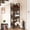 Rustic Brown, variant on 3-Tier Basket Stand, Wood Snack Rack with Baskets, Rustic Vertical Fruit Stand Standing Storage Tower Organizer for Kitchen Bathroom Living Room
