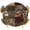 Brown, variant on Brown Leopard Round Tablecloth 45-54 Inch Round Fitted Table Cloth with Elastic Edge, Farmhouse Vintage Plaid Waterproof Table Cover Protector for Outdoor Picnic Party Dining