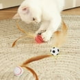 thumbnail image 5 of Cat Feather Ball Toys, Interactive Cat Toys For Indoor Cats, Bouncy Elastic Ball With Catnip, Cat Chew And Exercise Toy, Soccer Ball Shape Cat Toys, 5 of 6