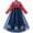 Red Top Navy Skirt, variant on Red Top Navy Skirt Floral Embroidery Korean Traditional Hanbok Dress Size M