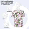 thumbnail image 3 of Lsque Lilies Flowers Pattern Mens Polo Golf Shirts Funny Graphics Shorts Sleeve Button Shirts Baseball T-shirt-XX-Large, 3 of 7