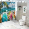thumbnail image 7 of ARISTURING Surfboards Palm Trees Shower Curtain with Hooks, Durable and Washable Bathroom Decoration 60x72, 7 of 7