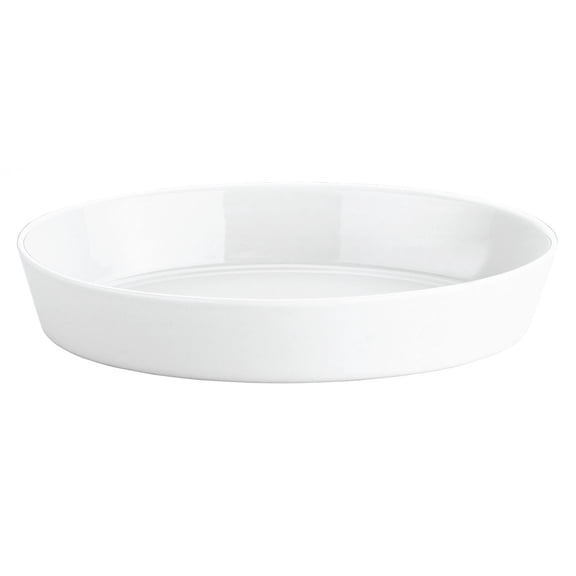 Pillivuyt Porcelain 2-Quart, 12-1/2-by-9-by-2-Inch Deep Oval Baker