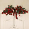 thumbnail image 1 of Couronnes de Noël en Forme de Goutte d'Eau Guirlandes de Porte d'Entrée Pins Artificiels Baies Rouges Pommes de Pin Nœud Décoration de Festival pour Hiver Vacances Décoration Murale Maison Fenêtre, 1 of 10