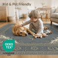thumbnail image 4 of ODIKA 8'x10' Washable Area Rug Durable, Non-Slip Large Bound Inspired Ornate Centerpiece Subtle Decorative for Living Room, Under Sectional, Family, 4 of 7