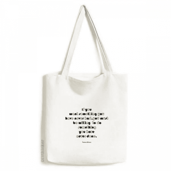 Inspirational Quote for doing quote Tote Canvas Bag Shopping Satchel Casual Handbag