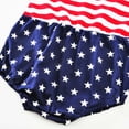 thumbnail image 4 of ZHUGeLI Bathing Suit for Children Girl Infant Independence Day Flag Striped Sling Romper + Headband Two Rompers Up to 50% off, 4 of 6