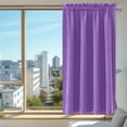 thumbnail image 1 of Uuiauoio Blackout Curtain Panel Solid Color Silk Like Fabric Thermal Insulated Energy Saving Window Drapes for Bedroom Kitchen Style Home Decor, 1 of 6
