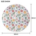 thumbnail image 6 of Colorful Daisy Flower Floral Pattern Round Tablecloth 60"x60",Wrinkle Wipeable Table Cloth for Kitchen Dining Room Picnic Patio Party, 6 of 6