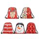 thumbnail image 1 of 5 Pcs Drawstring Gift Bags School Bag Bookbag Draw String Pack Santa Stocking Gift Sack Holiday Bags, 1 of 4