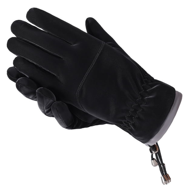 Qarigey 1 par de guantes de tela de invierno para adultos, senderismo de invierno, viajes, ciclismo, equitación, esquí, mitones cálidos, equipo guantes y mitones Negro Qarigey AP013040-02