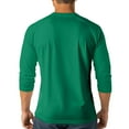 thumbnail image 4 of Hearthz Mens Casual Slim Fit T-Shirts Henley Shirts Raglan 3/4 Sleeve Jersey Baseball T Shirts ,Green XXXL, 4 of 7