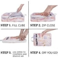 thumbnail image 5 of Compression Packing Cubes for Suitcases, 6 Set Travel Luggage Organizer Bags, Lightweight Waterproof Smell Proof Girls Stuff Packing Cubes as Travel Accessories for Women, 5 of 6