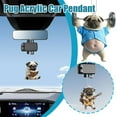 thumbnail image 5 of QHUDLV Pug Keychains, Lucky Piggy Car Ornament, Pug Acrylic Car Pendant for Home Backpack Holiday Decor, Car Mirror Ornament, 5 of 5