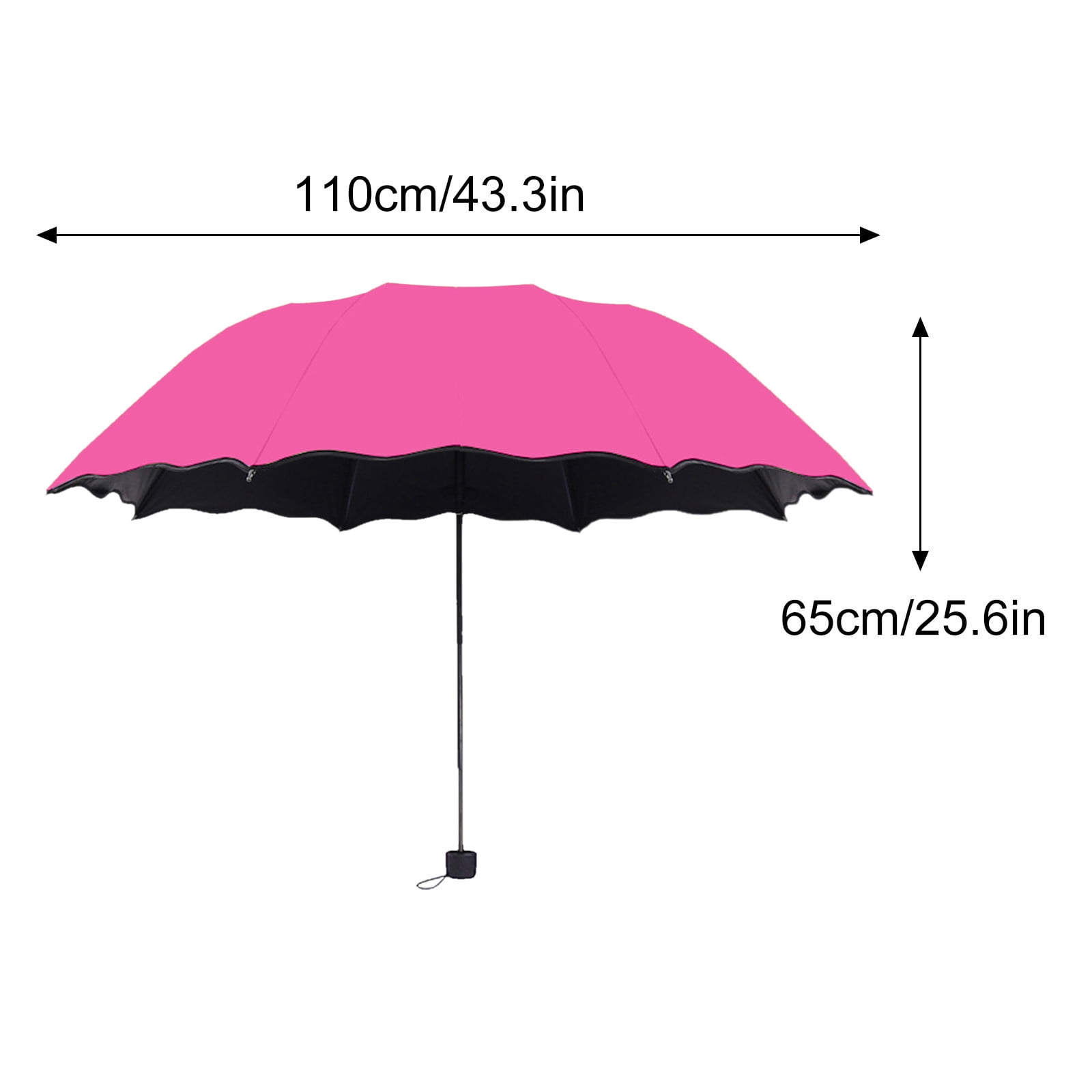 Usloyux 4Pcs Sun Protection Umbrella Folding Sunshade with UPF 50+ Windproof Design, Large Blue Water Activated Blooming Pattern Rain Umbrella for Beach Pool Outdoor Patio Garden Use