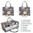 thumbnail image 2 of Large Capacity Tote Bag,Pioneer Flower Floral Print Pattern Handbag Fashion Luxury Tote Bag,15.7"x13"x 5.1" Inches,Laptop Compatible, 2 of 6
