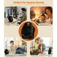thumbnail image 7 of Portable Personal Desktop Space Heater for Home, 1500W/750W Fan-Forced Electric Heater, Black, New, 7 of 7