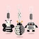 thumbnail image 5 of Juguetes Para Cochecito De Bebé, Juguete Para Bebé Recién Nacido, Sonajeros Colgantes En Blanco Y Negro, Juguetes Para Asiento De Coche De Cuna Infantil, Juguetes De Peluche Suaves Methold FN006929-02, 5 of 6