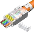 thumbnail image 2 of 100 Pcs Câble Ethernet Rj45 Connecteur Réseau Modulaire Fiche Rj-45 Couleur Cat5e Plaqué Or, 2 of 4