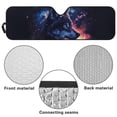 thumbnail image 6 of Uorisanigo Windshield Sun Shade Compatible with Wrangler JK JKU TJ,Galaxy Wolf Print Sunshade Sun Shade Shield Protector, Silver Aluminum Foil Film Structure,Front Window Cover Sunvisor, 6 of 7