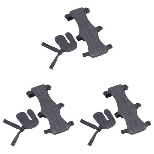 JShteea Protector Brazo Tiro Con Cuero PU Correa Ajuste Protector Brazo Tiro Accesorios Entrenamiento