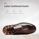 thumbnail image 3 of Zapatos formales Oxford de vestir para hombre Bruno Marc en color marrón con cordones, 3 of 7